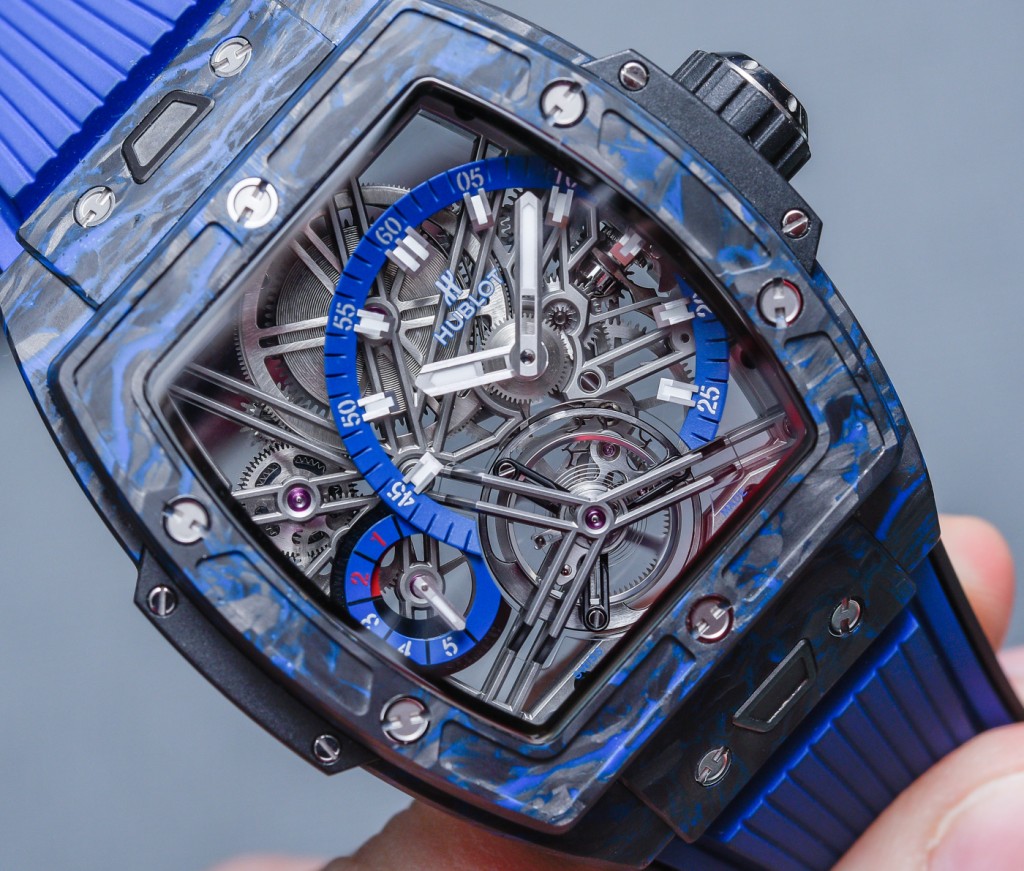 Hublot Spirit of Big Bang Tourbillon Carbon Black Blue Replicas De Relojes